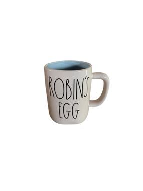 Rae Dunn ROBIN'S EGG Coffee Mug Blue Interior Easter Spring Farmhouse Magenta